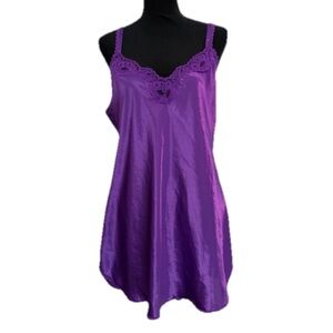 Y2K Victoria’s Secret Pink Purple Lace Fairy Slip Dress